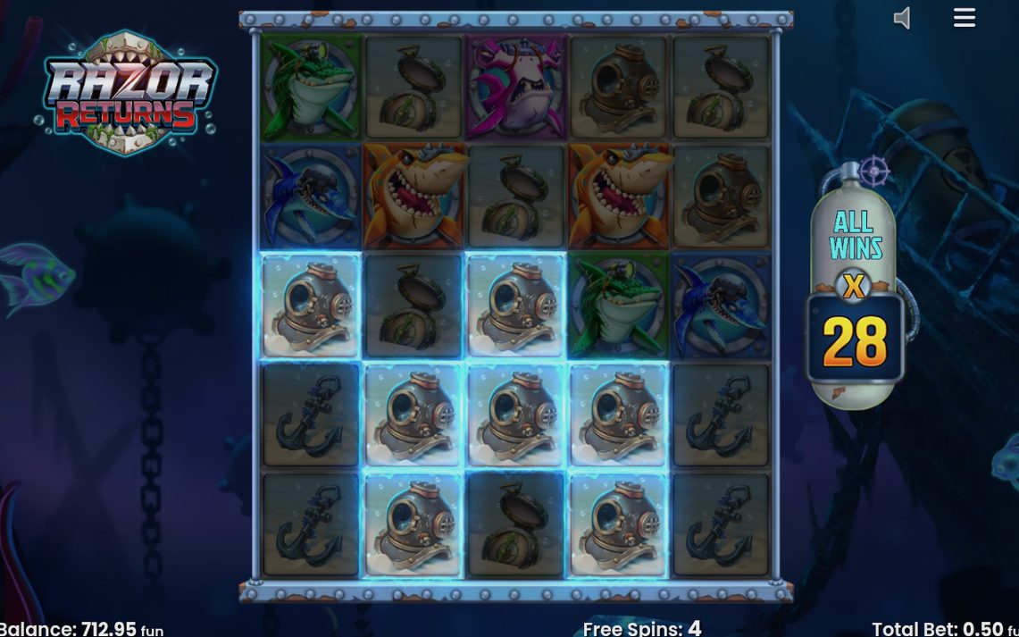 Free Spins där Mystery Symbol nudgar nedåt