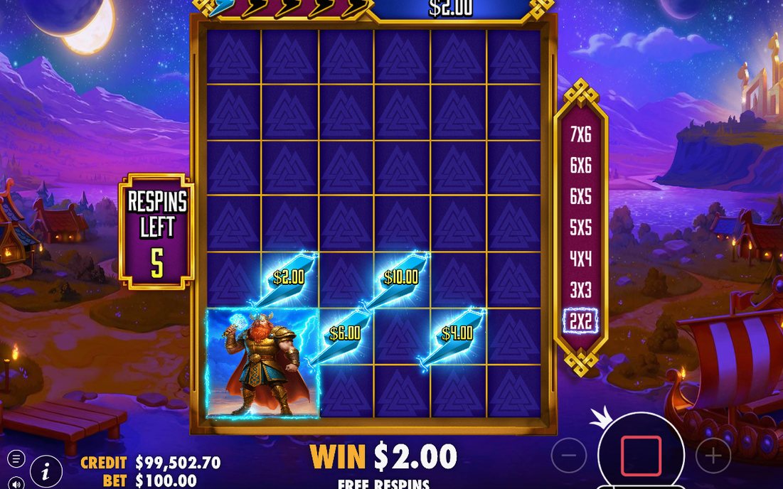RESPINS på 5x5-rutnät med markerad samlingszon