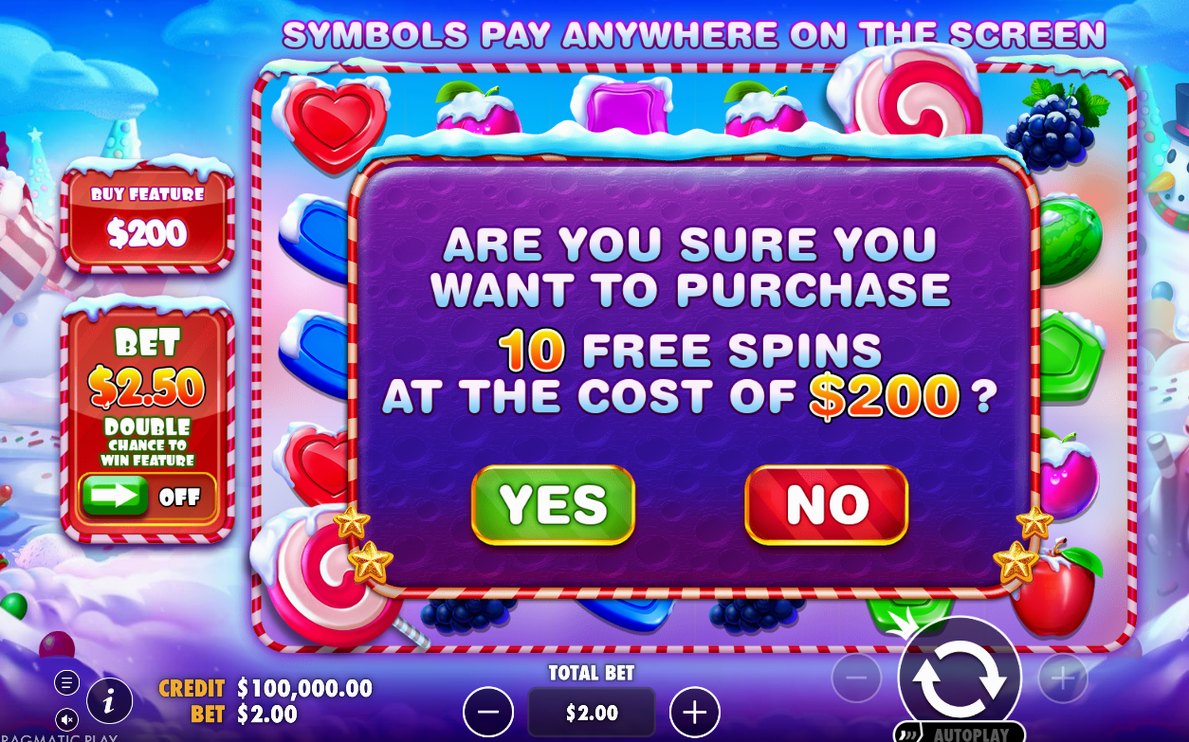 Bonusläget med Scatter Lollipop i rutnätet